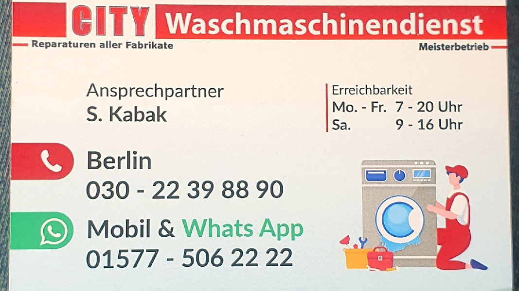 Titelfoto von City Waschmaschinendienst - Waschmaschinen Reparatur in Berlin
